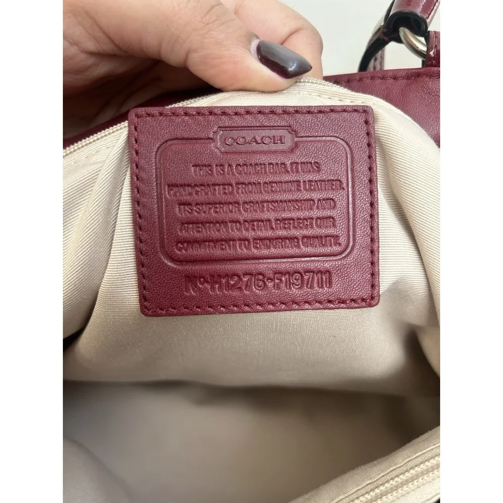 Coach H1276-F19711 SoHo Burgundy Patent Leather Large Carryall